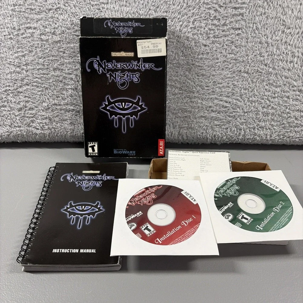 Neverwinter Nights PC Game Box Set Manuals 2 CDs Atari